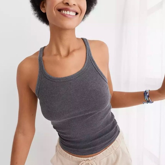 American Eagle Outfitters Tops - American Eagle Grey Basic Tank Top
